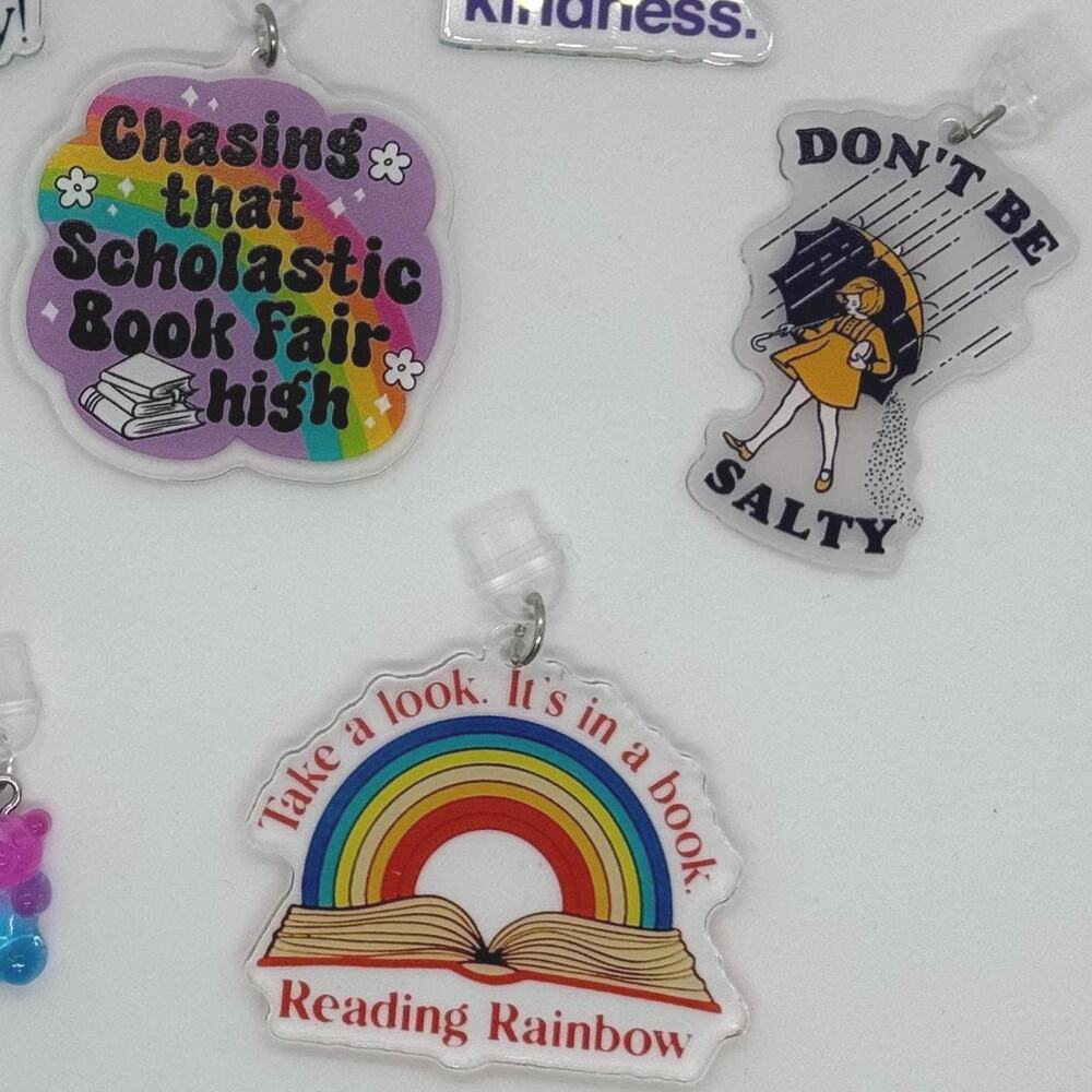 Quirky Kindle Charms – Fun & Colorful eReader Accessories - Select 1 Charm